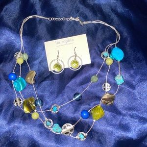 Lia Sophia necklace and earrings